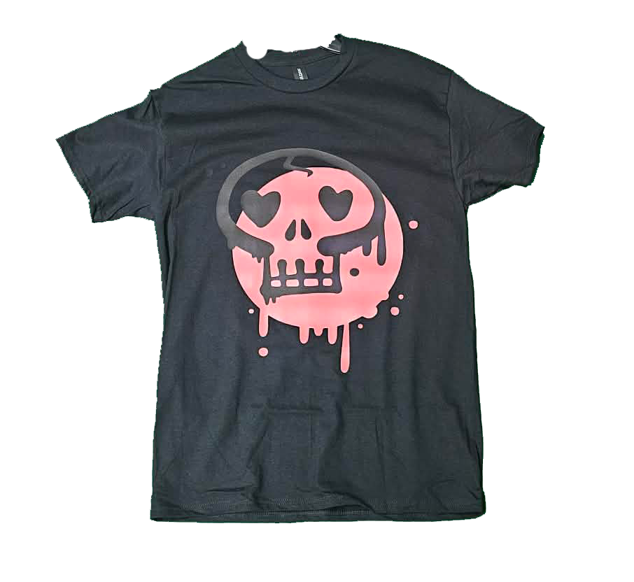 Pink Spray Skull Shirt